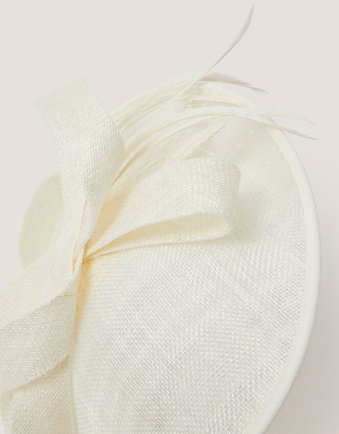 Lynelle Bow Disc Fascinator, Ivory (IVORY), large
