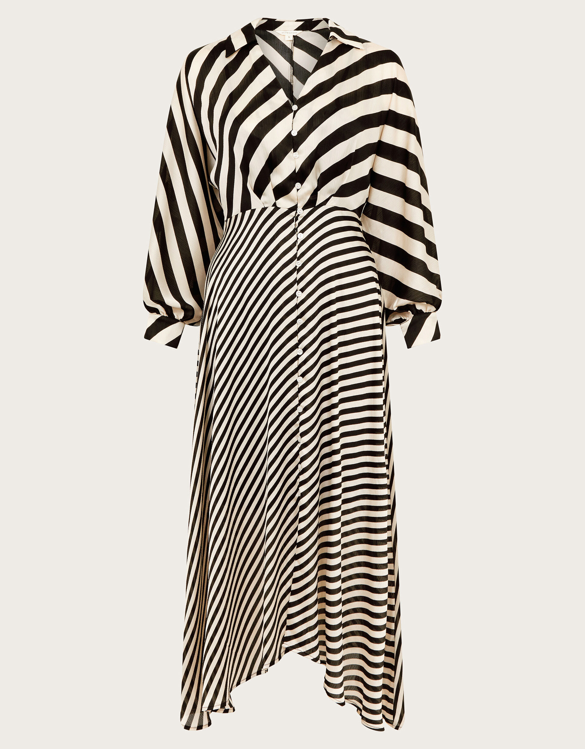 The Stasni Stripe Dress-Cream main image 0
