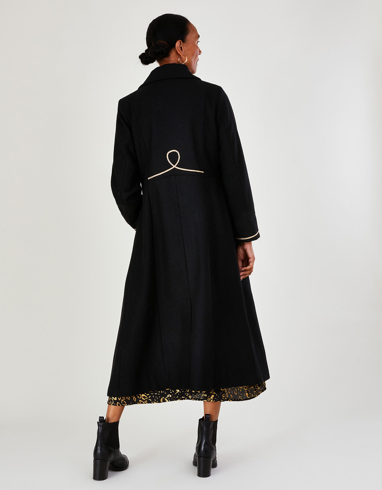 Minnie Military Long Wool Coat Black Women s Coats Monsoon UK