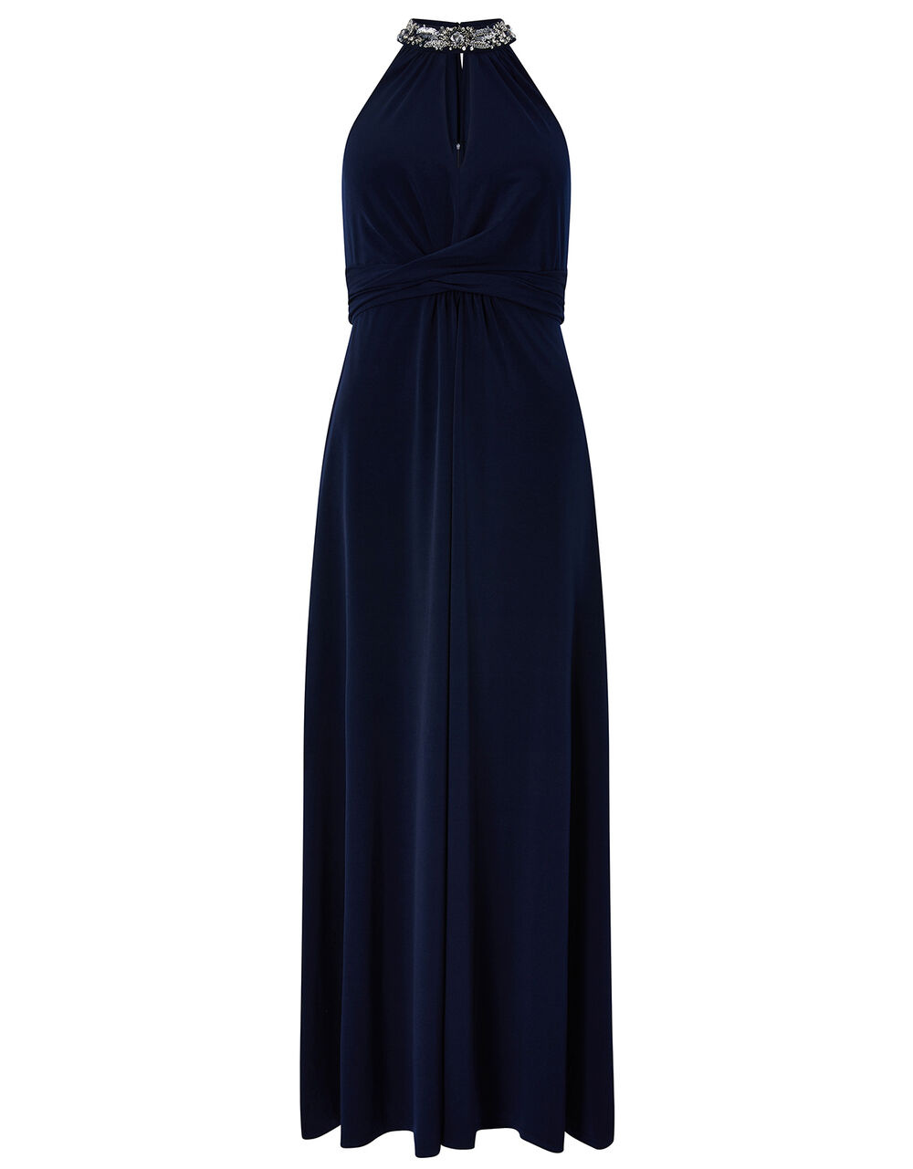 Izzie Embellished Jersey Maxi Dress Blue | Evening Dresses | Monsoon UK.