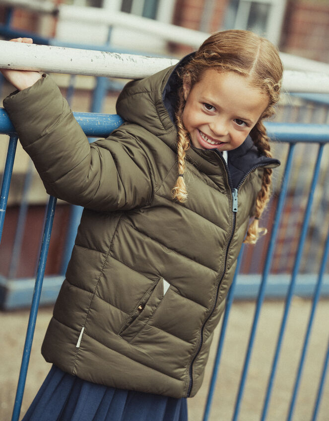 Töastie Reversible Water Repellent Puffer Jacket, Blue (NAVY), large