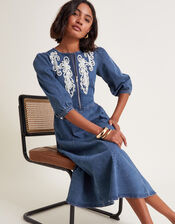 Kaia Cornelli Dress, Blue (DENIM BLUE), large