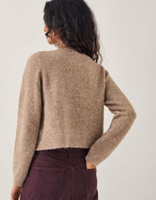 Evie Embellished Cardigan, Mink (MINK), large