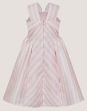 Marney Stripe Duchess Party Dress, Pink (PINK), large