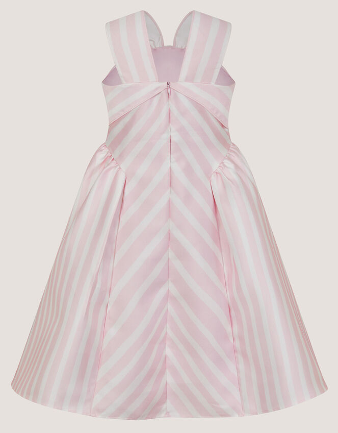 Marney Stripe Duchess Party Dress, Pink (PINK), large