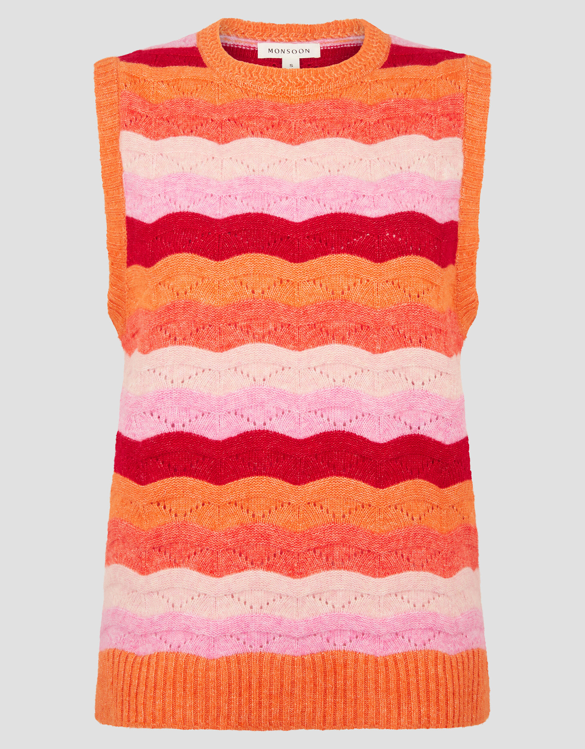 Jalessa Knitted Vest Striped