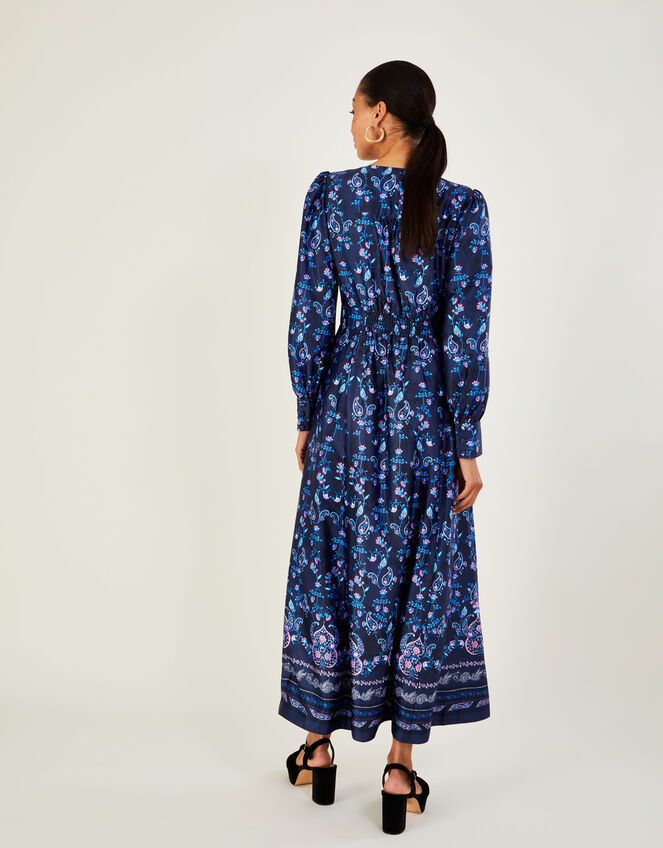 Candace Print Shirt Dress, Grey (CHARCOAL), large