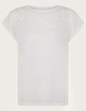 Garcia Cutwork T-Shirt, White (WHITE), large