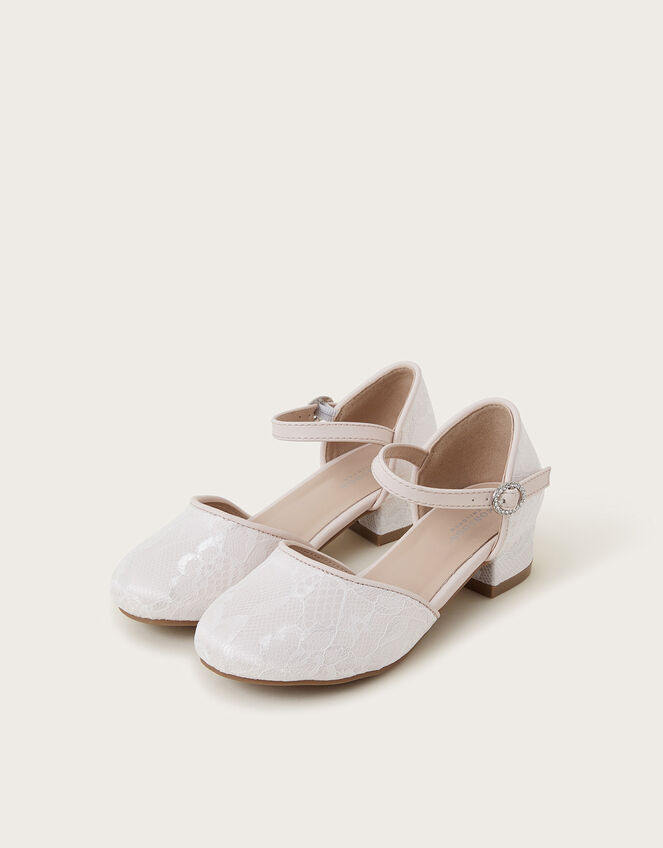 Lace Two-Part Heels, Pink (PINK), large