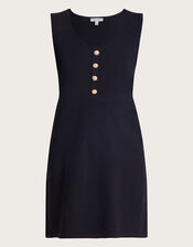 Phene Pinafore Mini Dress, Black (BLACK), large