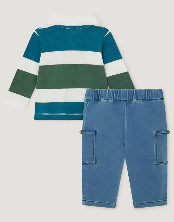 Baby Digby Polo & Jogger Set, Blue (NAVY), large