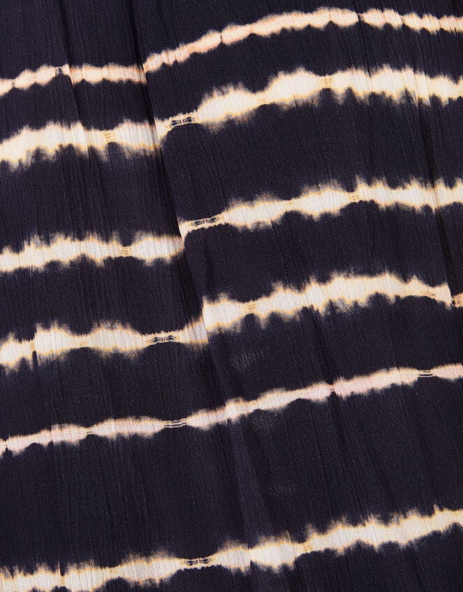 Tie-Dye Smocked Maxi Dress, Black (BLACK), large