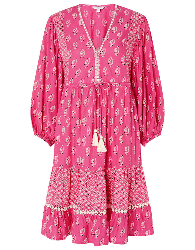 Daisy Print Dress in LENZING™ ECOVERO™, Pink (PINK), large