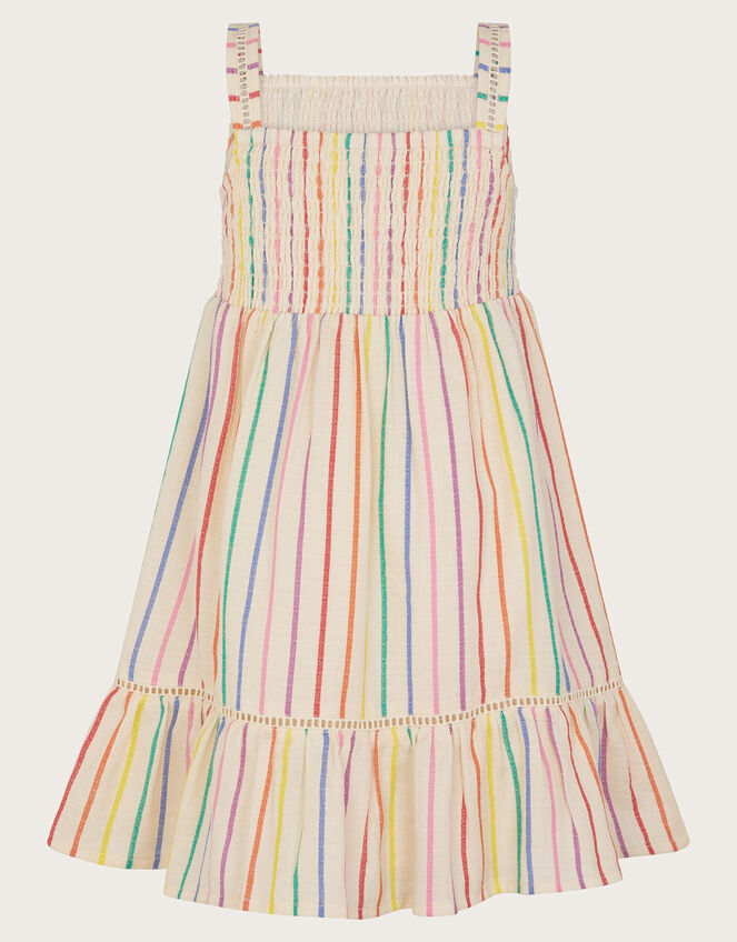 Strappy Stripe Smocked Dress, Multi (MULTI), large