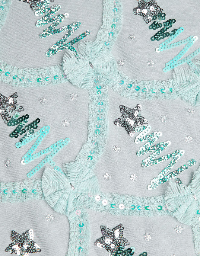 Long Sleeve Festive Top, Teal (TEAL), large