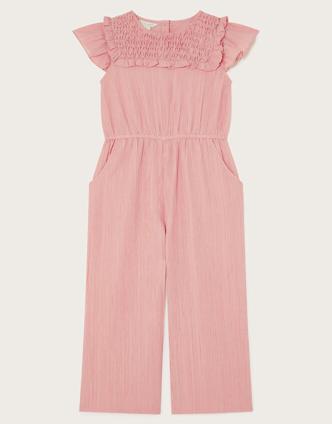 Smock Textured Jumpsuit, Pink (PINK), large