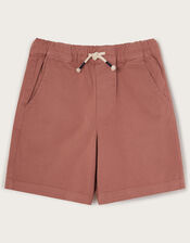 Drawstring Pull-On Shorts, Red (RED), large