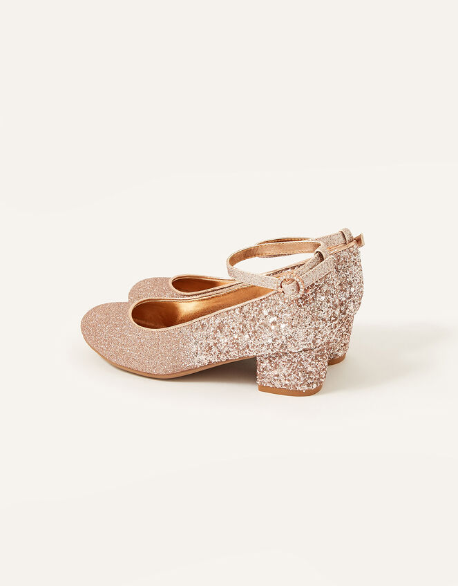 Ombre Glitter Heels, Gold (ROSE GOLD), large