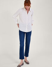 Beth Lace Detail Shirt, Ivory (IVORY), large