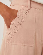 Belle Embroidered Pocket Trousers, Pink (PINK), large