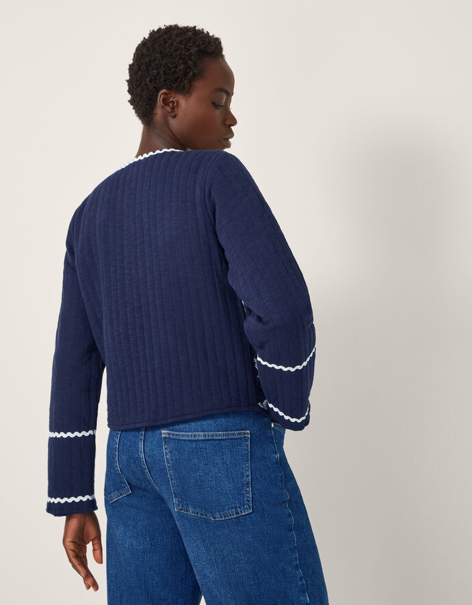 ESA-JOLY BLUE&BROWN PRINTED JACKET