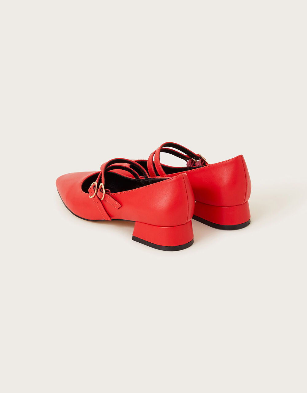 Double Strap Mary Jane Shoes Red Women's Shoes Monsoon UK.