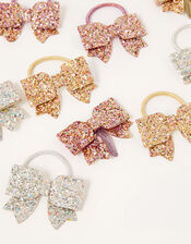 Glitter Bow Hair Accessory Set, , large