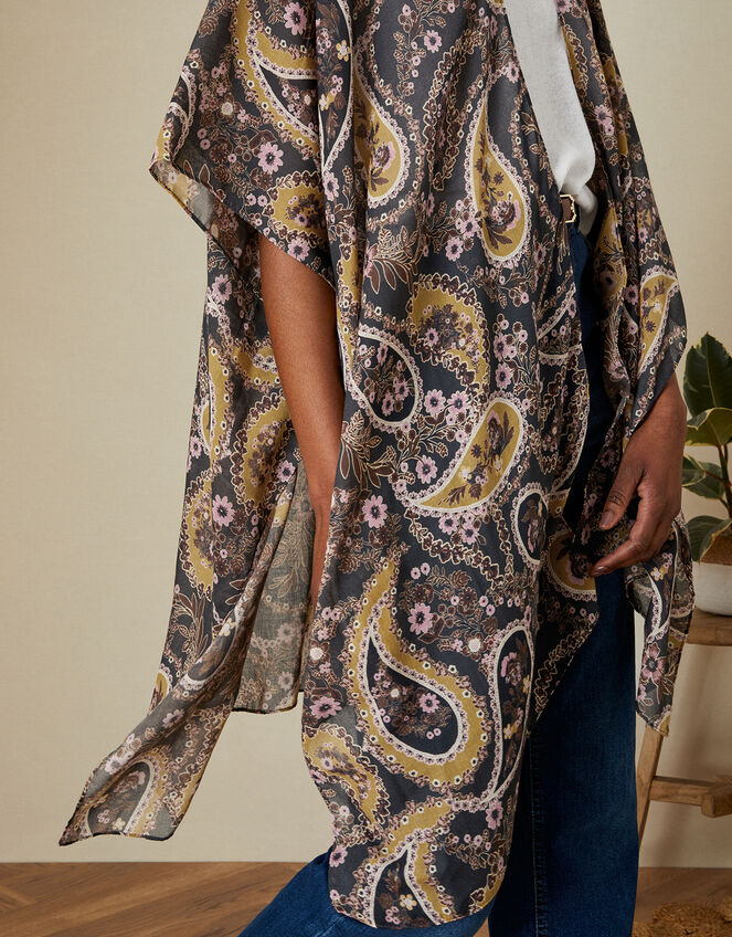 Paisley Print Cover Up in Recycled Polyester, , large