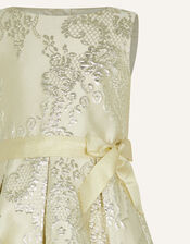 Amira Jacquard Dress, Gold (GOLD), large