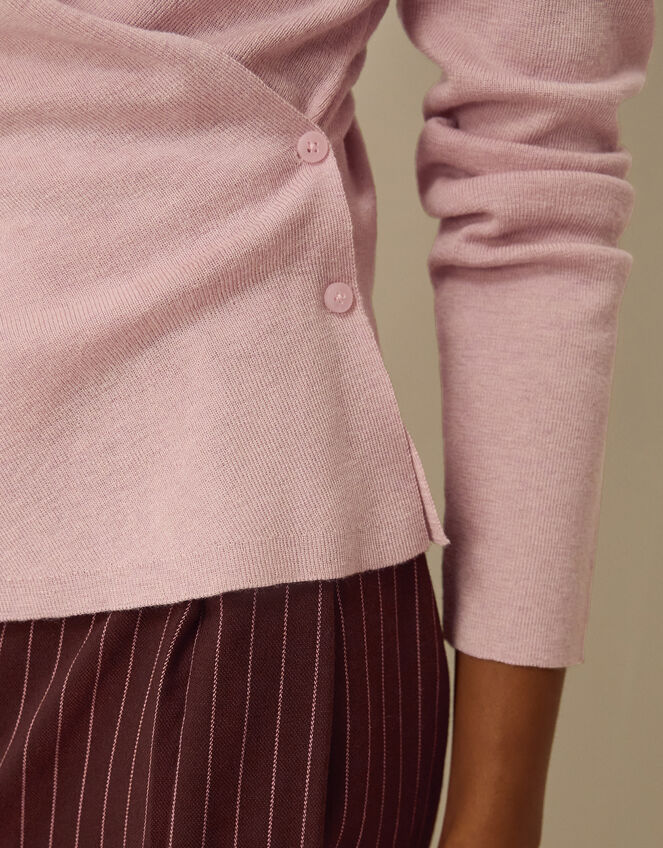Dora Drape Knitted Top, Pink (PINK), large