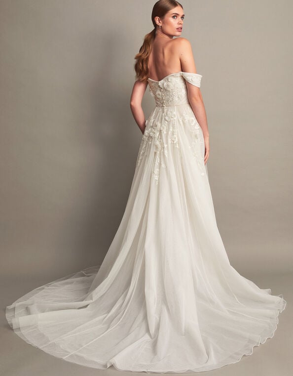 Luciane Off-Shoulder Wedding Dress, Ivory (IVORY), large