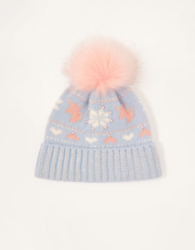 Unicorn Sequin Fairisles Hat , Multi (MULTI), large