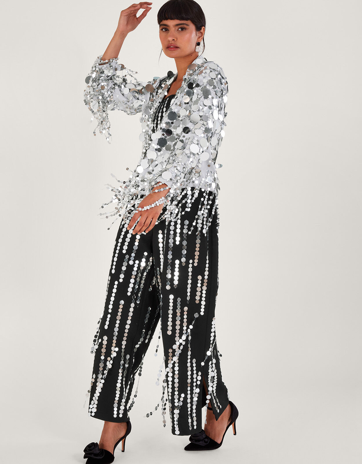 Solange Sequin Jacket Silver