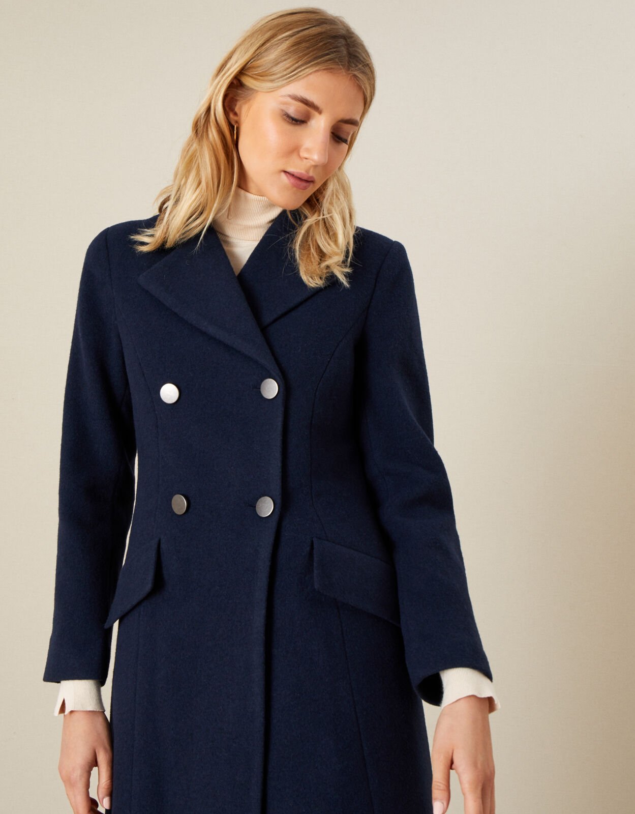 Jamie Military Coat Blue Women s Coats Monsoon UK