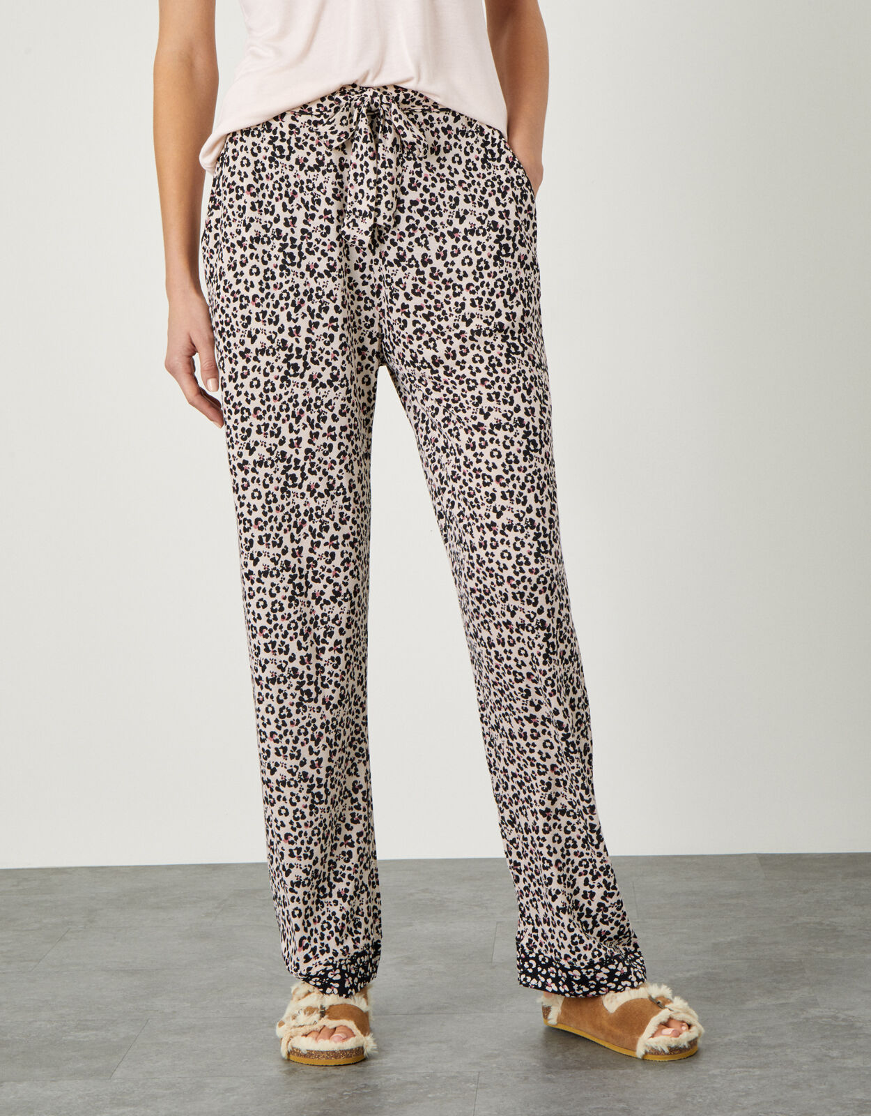 Animal print pyjama bottoms shop