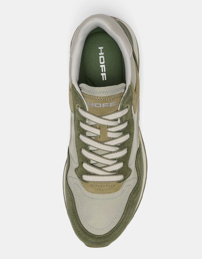 Hoff City Suede Trainers, Green (KHAKI), large