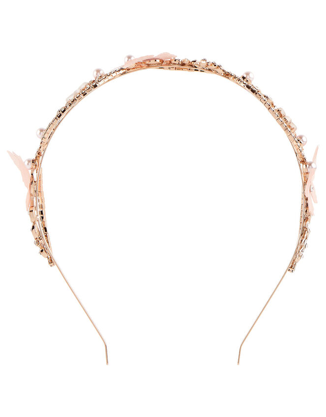 Diamante Butterfly Twist Headband, , large