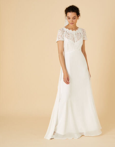 Megan Lace Bridal Maxi Dress Ivory, Ivory (IVORY), large