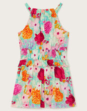 Floral Print Playsuit, Green (GREEN), large