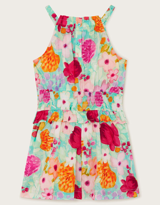 Floral Print Playsuit, Green (GREEN), large