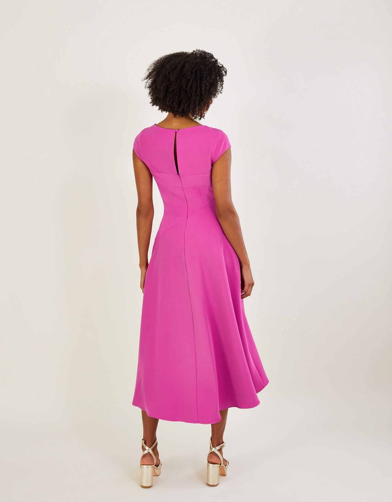 Pink midi dress uk hotsell