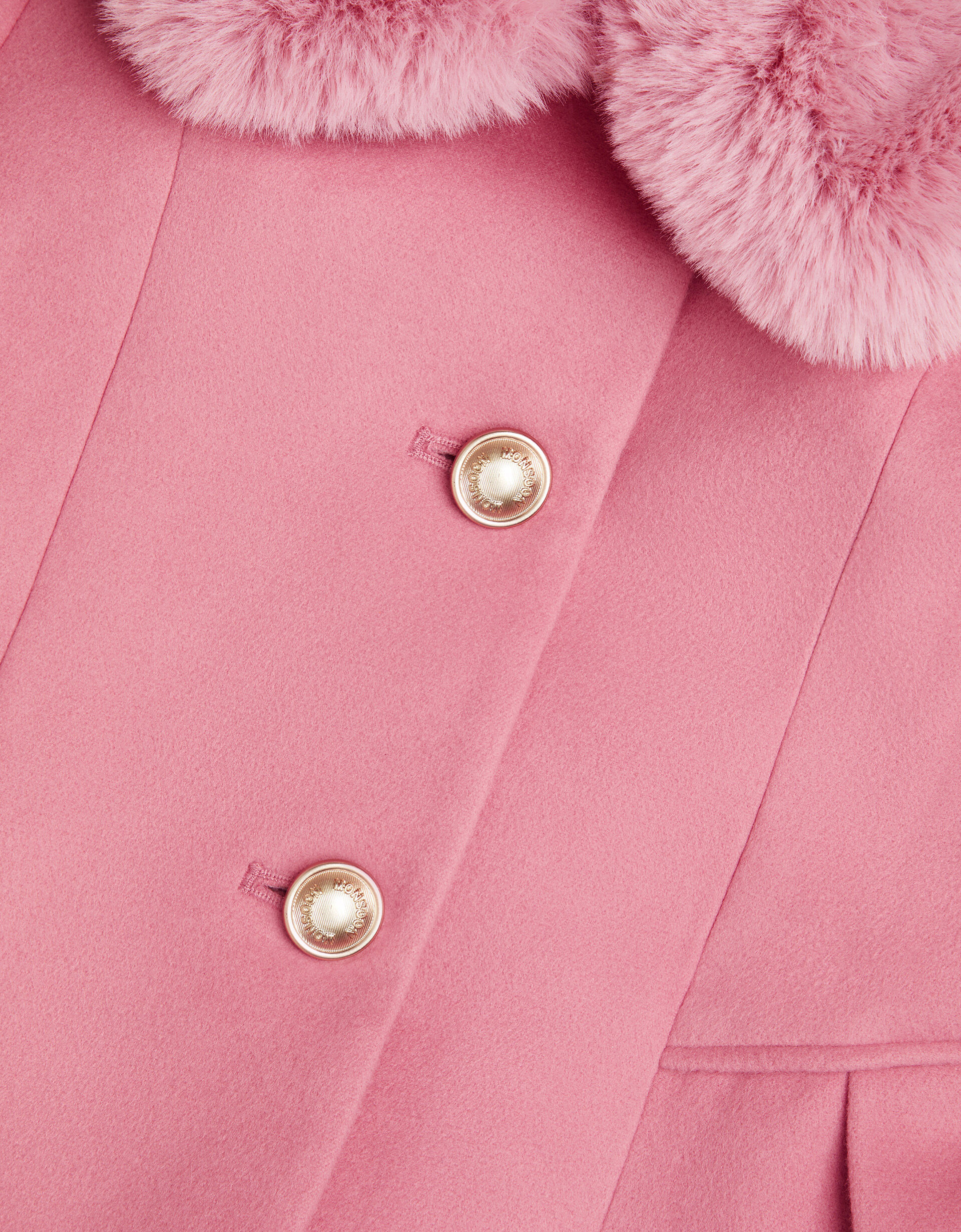 Miss selfridge pink coat store