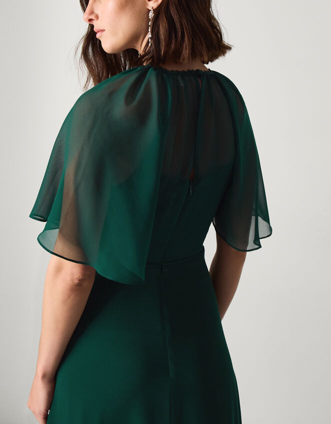 Mona Angel Sleeve Maxi Dress Green