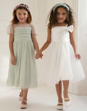 Betty Bow Dress, Ivory (IVORY), large