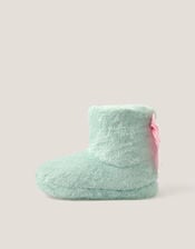 Fluffy Bow Slipper Boots, Pink (PINK), large