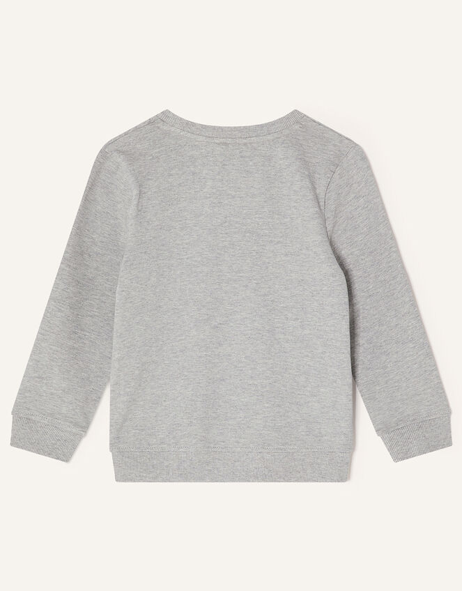 Christmas Dinosaur Sweatshirt, Grey (GREY), large