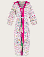 Embroidered Print Dress in LENZING™ ECOVERO™, Ivory (IVORY), large