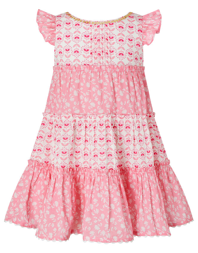 Baby Elsa Floral Dress in Organic Cotton, Pink (PINK), large