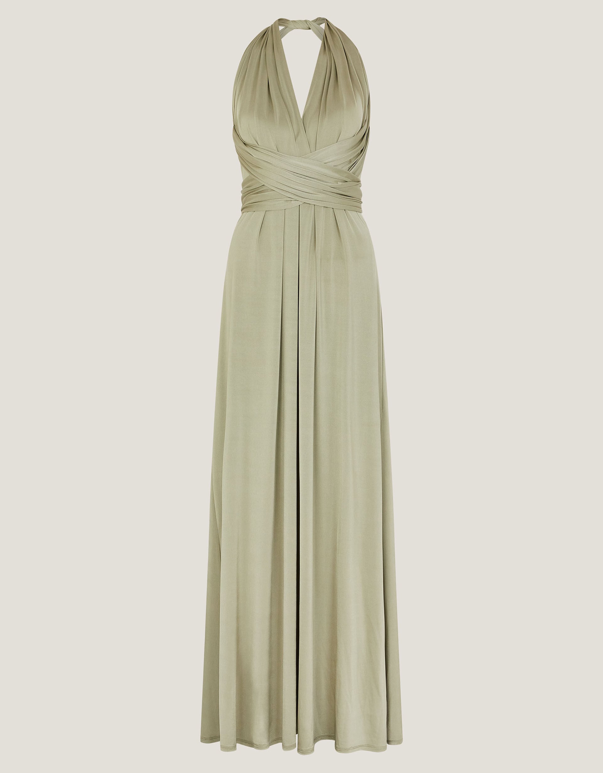 V-Neck Multi Wear Convertible Bridesmaid Dresses Green
