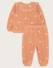 Baby Floral Velour Jumper and Joggers Set, Pink (PINK), large